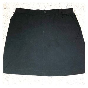 Sleek black skirt with shorts on the inside